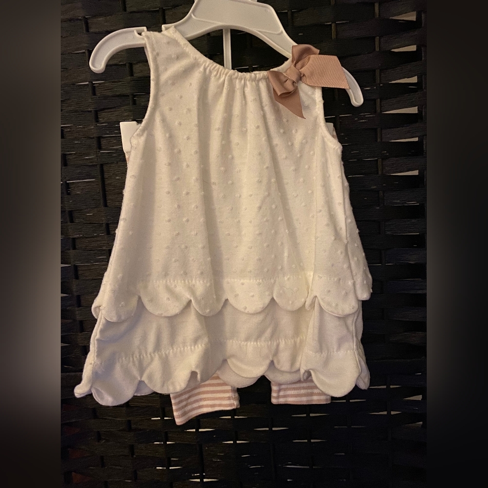 Casual Pink and White Dress